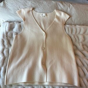 Anthropologie Cream Knit Top